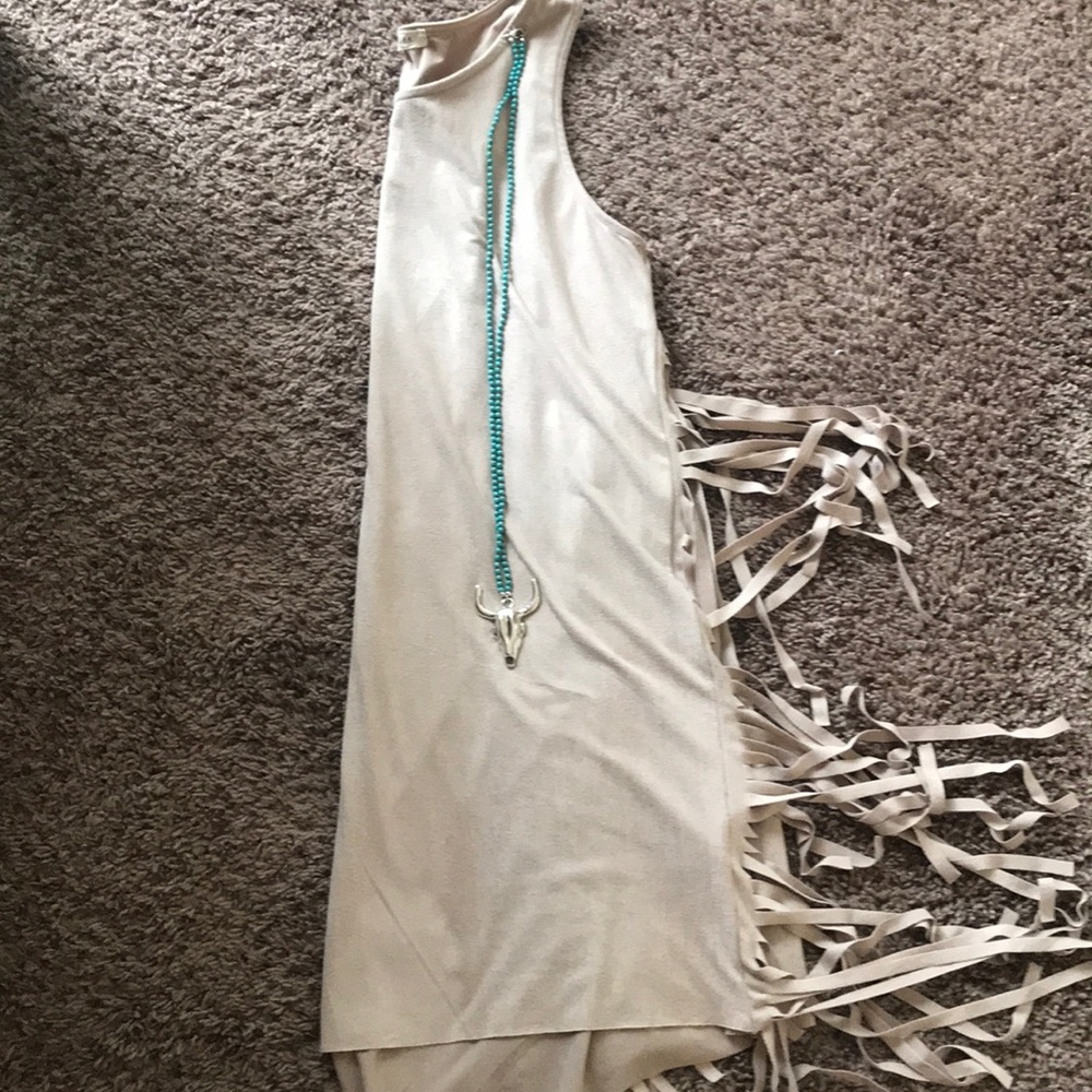 Suede fringe tunic/ dress